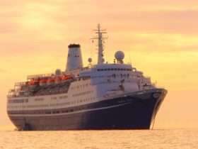 Marco Polo at anchor