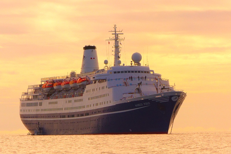 Marco Polo at anchor
