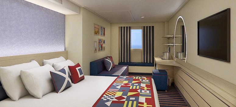 Family Harbor Oceanview Stateroom on Carnival Mardi Gras